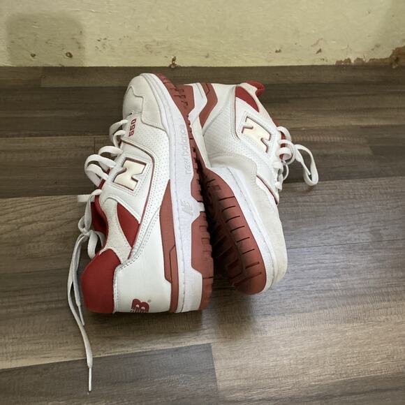 Mens New Balance 550 Terracotta White Red Shoe Sneakers Size 11.5 No insole